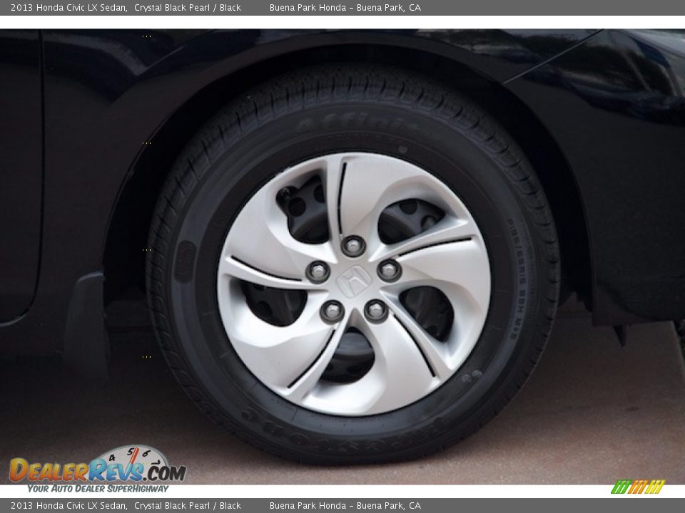 2013 Honda Civic LX Sedan Crystal Black Pearl / Black Photo #30