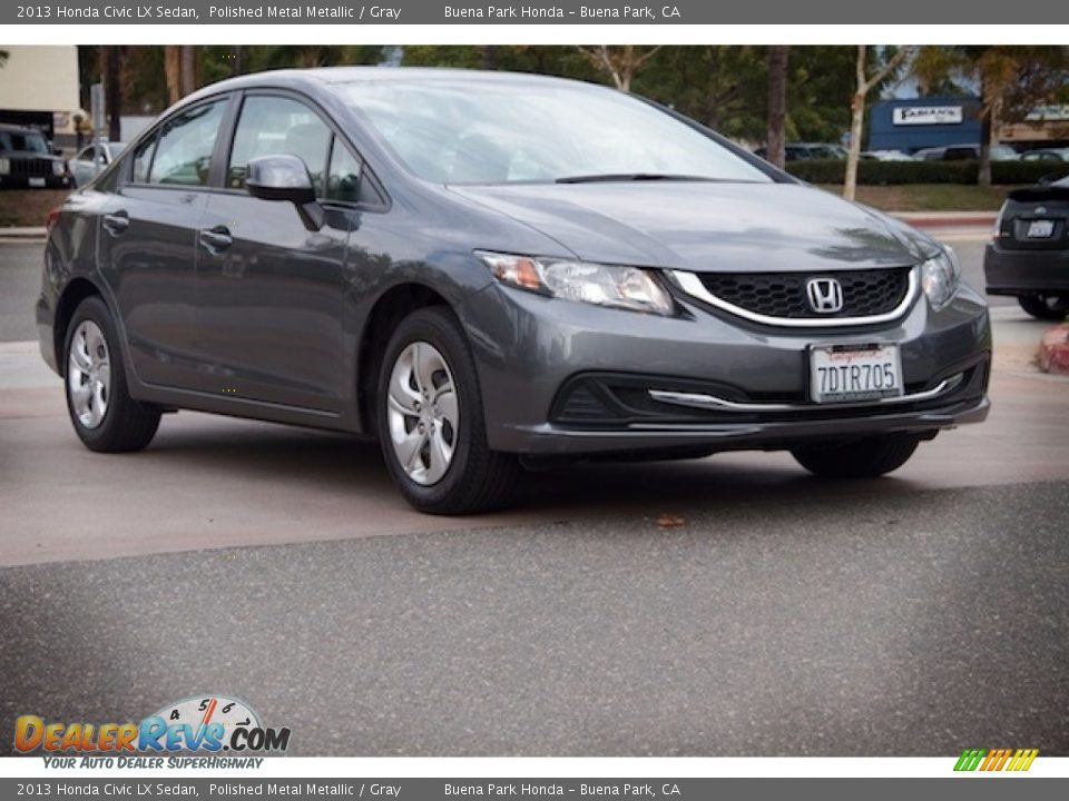 2013 Honda Civic LX Sedan Polished Metal Metallic / Gray Photo #1