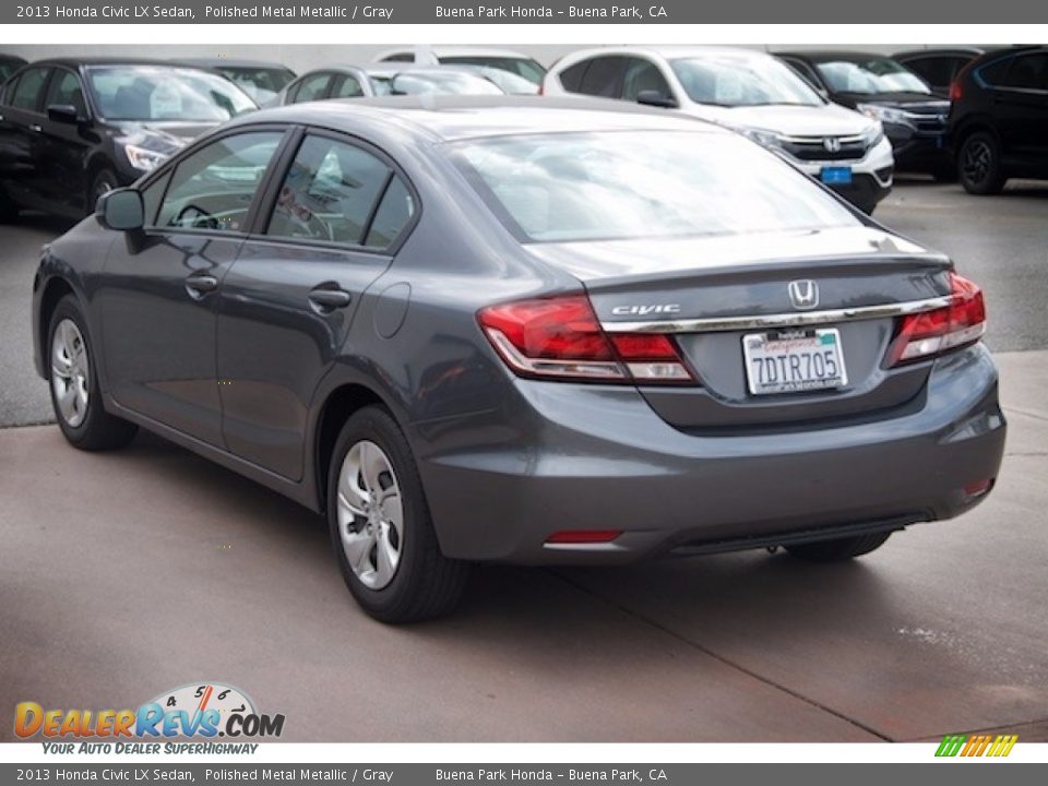 2013 Honda Civic LX Sedan Polished Metal Metallic / Gray Photo #2