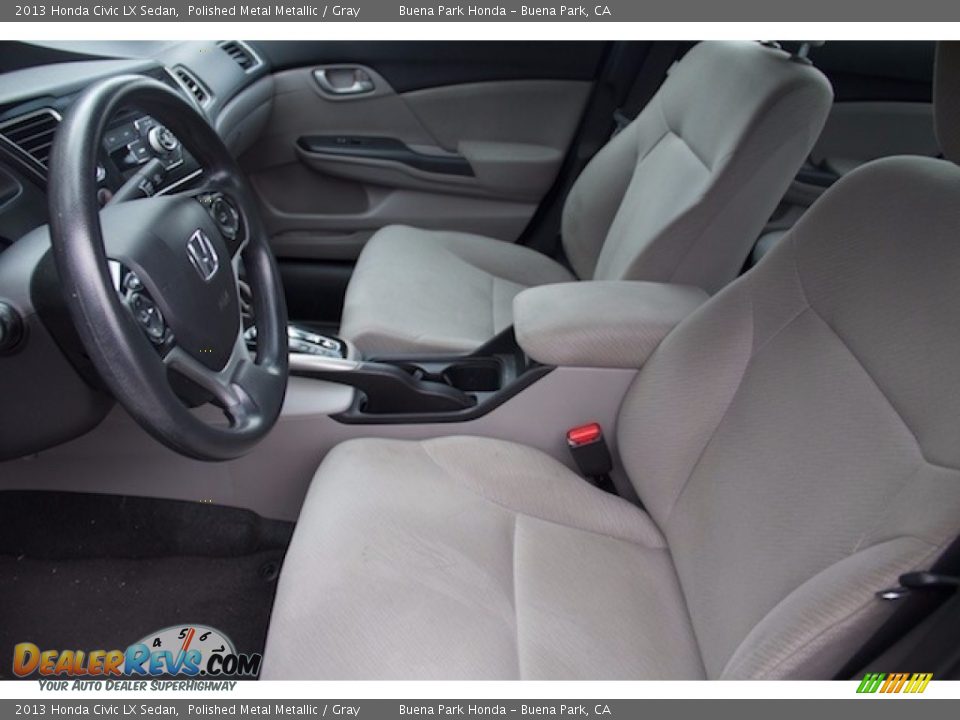 2013 Honda Civic LX Sedan Polished Metal Metallic / Gray Photo #3