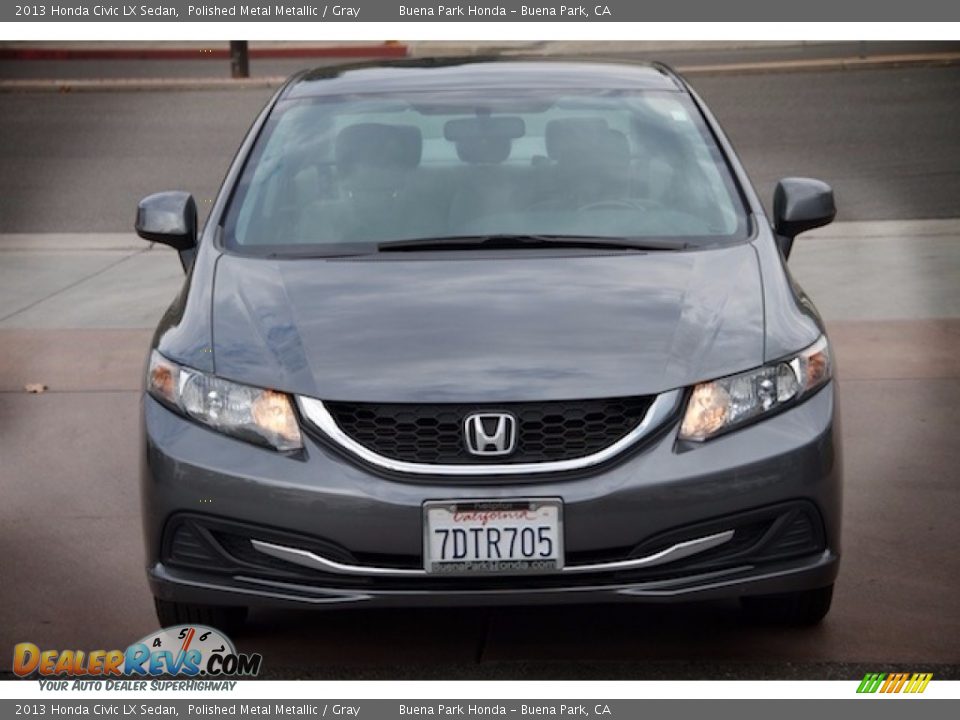 2013 Honda Civic LX Sedan Polished Metal Metallic / Gray Photo #7