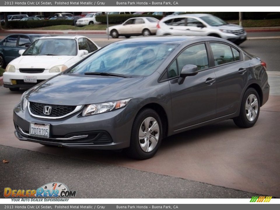 2013 Honda Civic LX Sedan Polished Metal Metallic / Gray Photo #8