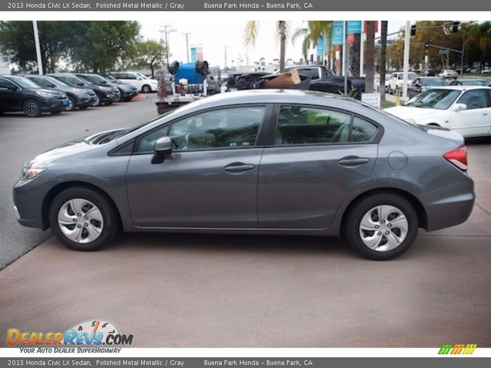 2013 Honda Civic LX Sedan Polished Metal Metallic / Gray Photo #9