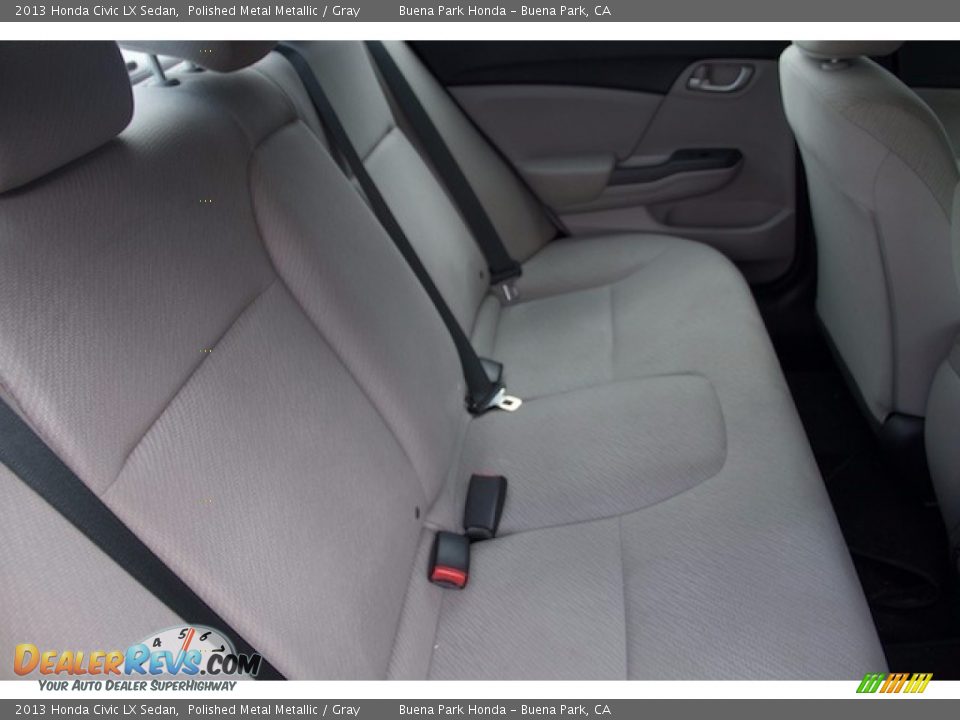 2013 Honda Civic LX Sedan Polished Metal Metallic / Gray Photo #16