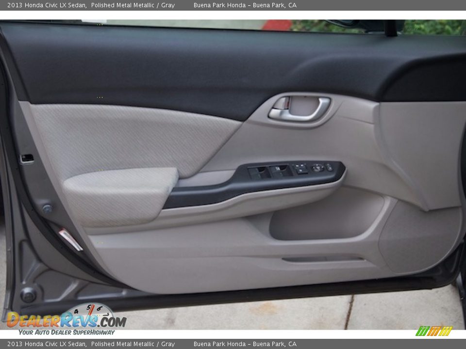 2013 Honda Civic LX Sedan Polished Metal Metallic / Gray Photo #22