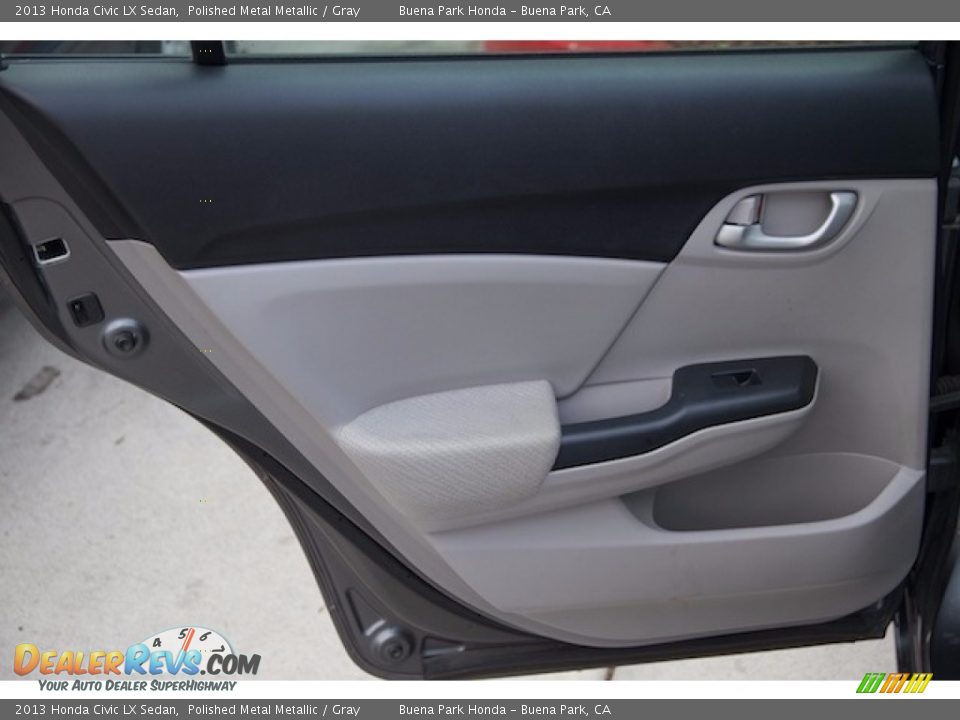 2013 Honda Civic LX Sedan Polished Metal Metallic / Gray Photo #23