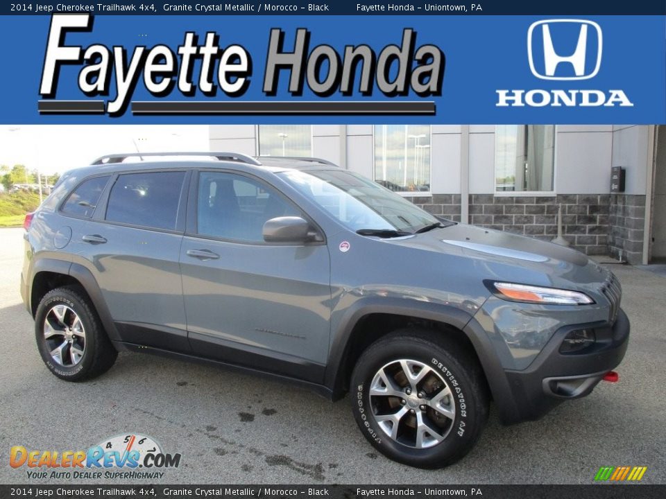 2014 Jeep Cherokee Trailhawk 4x4 Granite Crystal Metallic / Morocco - Black Photo #1