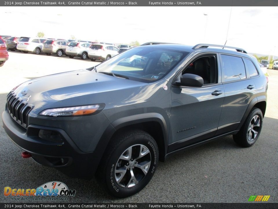 2014 Jeep Cherokee Trailhawk 4x4 Granite Crystal Metallic / Morocco - Black Photo #4