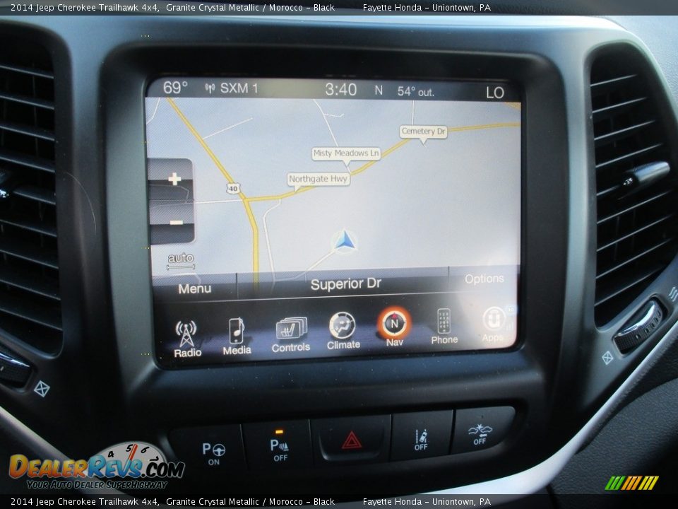 2014 Jeep Cherokee Trailhawk 4x4 Granite Crystal Metallic / Morocco - Black Photo #13