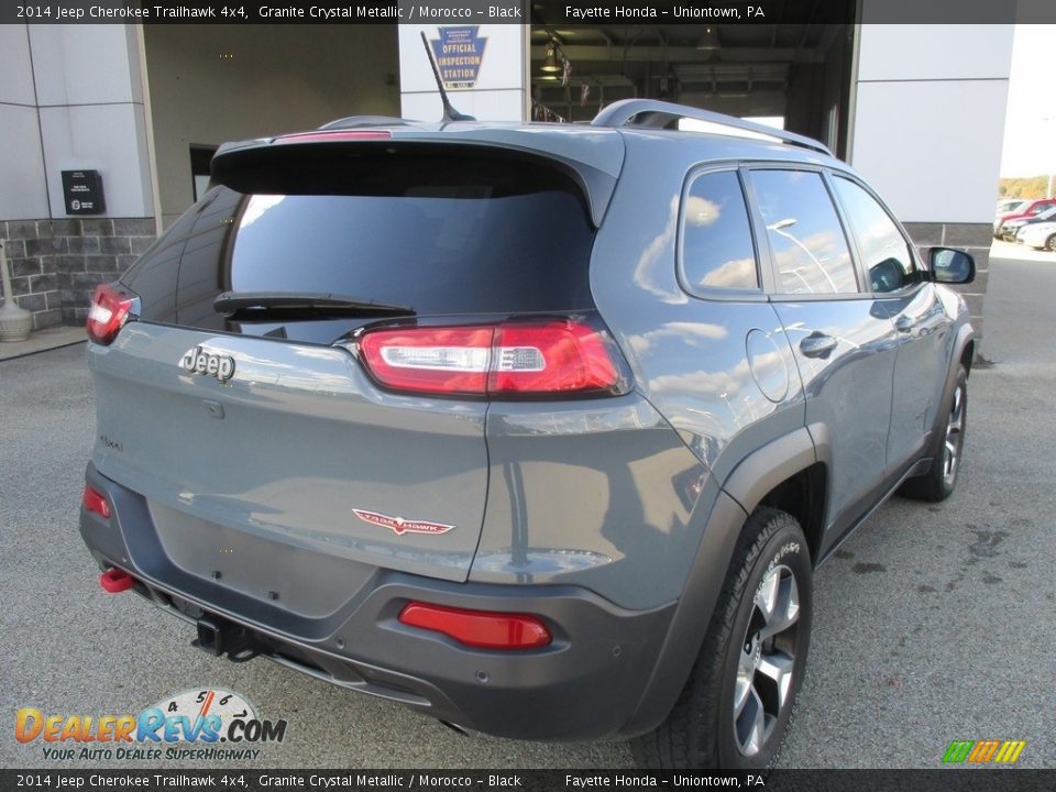 2014 Jeep Cherokee Trailhawk 4x4 Granite Crystal Metallic / Morocco - Black Photo #18