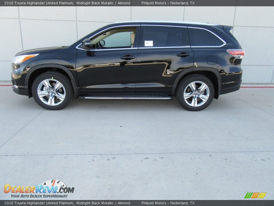 2016 Toyota Highlander Limited Platinum Midnight Black Metallic / Almond Photo #6