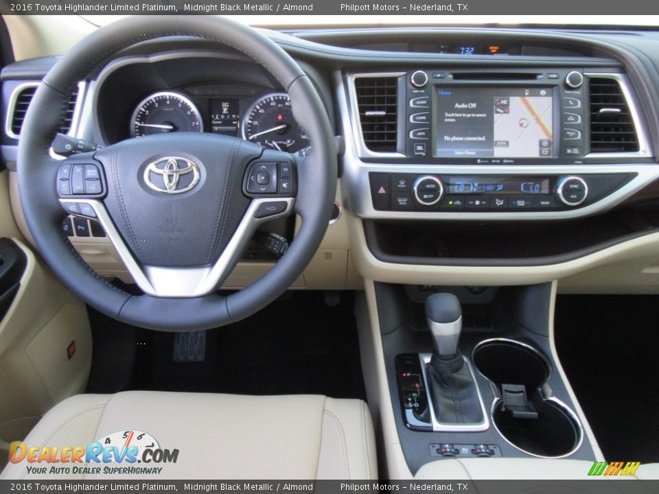 2016 Toyota Highlander Limited Platinum Midnight Black Metallic / Almond Photo #26