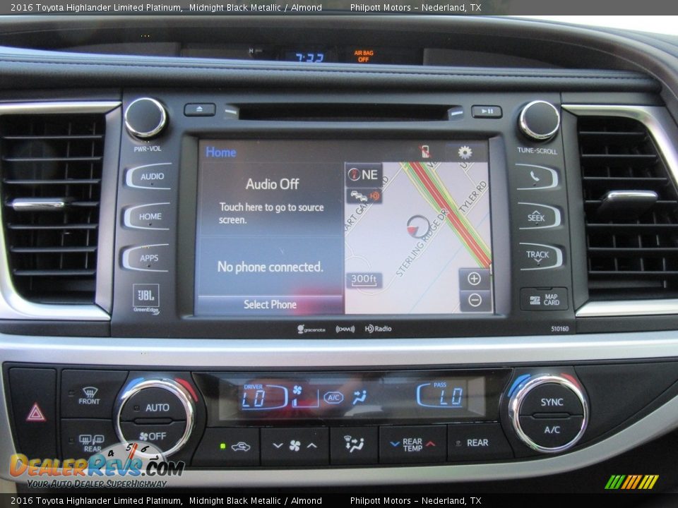 2016 Toyota Highlander Limited Platinum Midnight Black Metallic / Almond Photo #28