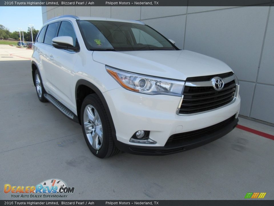 2016 Toyota Highlander Limited Blizzard Pearl / Ash Photo #1