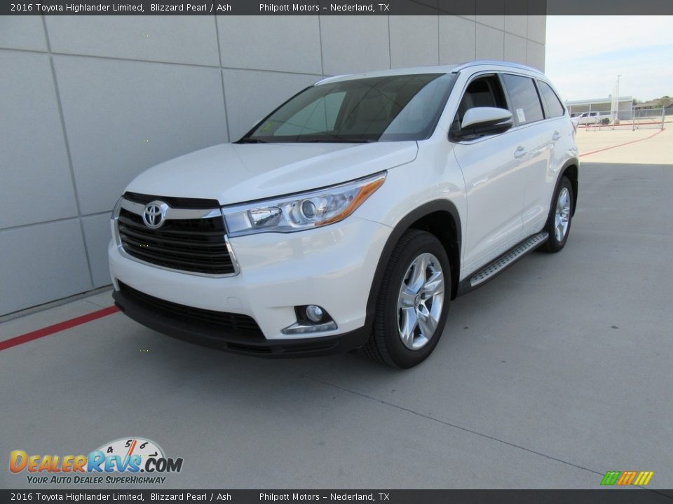 2016 Toyota Highlander Limited Blizzard Pearl / Ash Photo #7