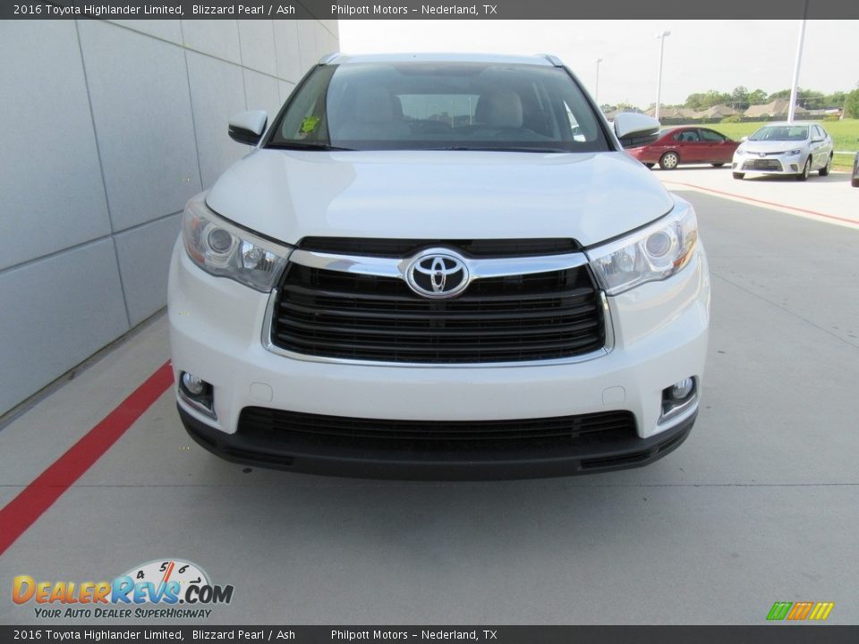 2016 Toyota Highlander Limited Blizzard Pearl / Ash Photo #8