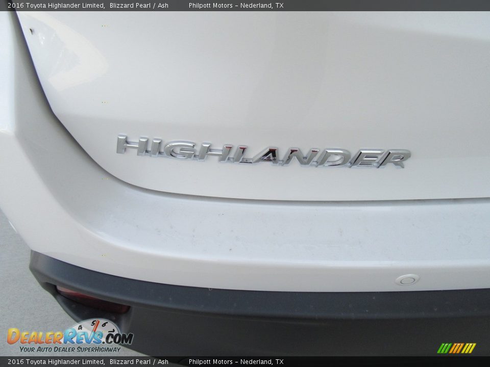 2016 Toyota Highlander Limited Blizzard Pearl / Ash Photo #14