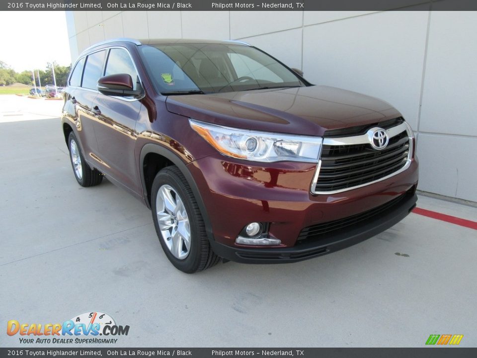 2016 Toyota Highlander Limited Ooh La La Rouge Mica / Black Photo #1
