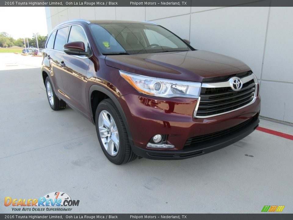 2016 Toyota Highlander Limited Ooh La La Rouge Mica / Black Photo #2
