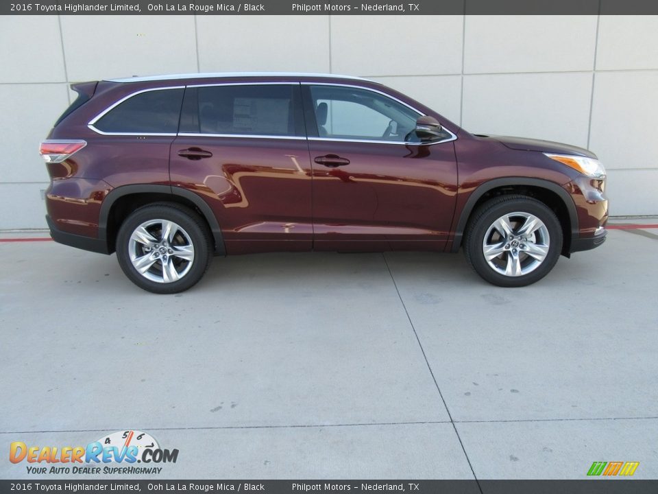 2016 Toyota Highlander Limited Ooh La La Rouge Mica / Black Photo #3