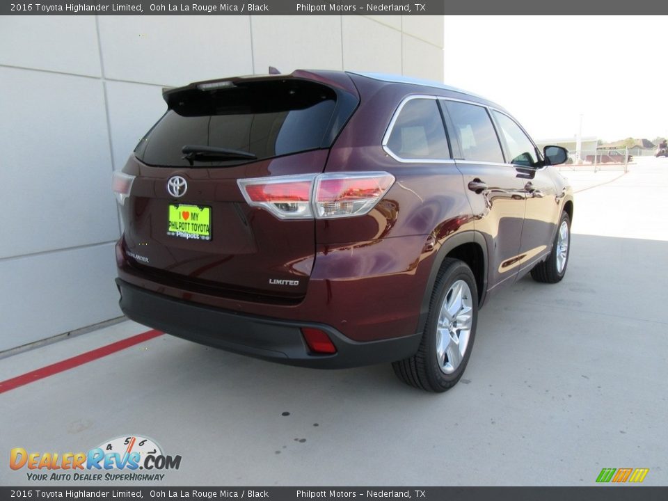 2016 Toyota Highlander Limited Ooh La La Rouge Mica / Black Photo #4