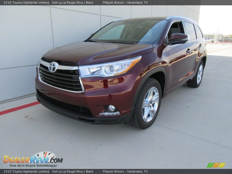 2016 Toyota Highlander Limited Ooh La La Rouge Mica / Black Photo #7