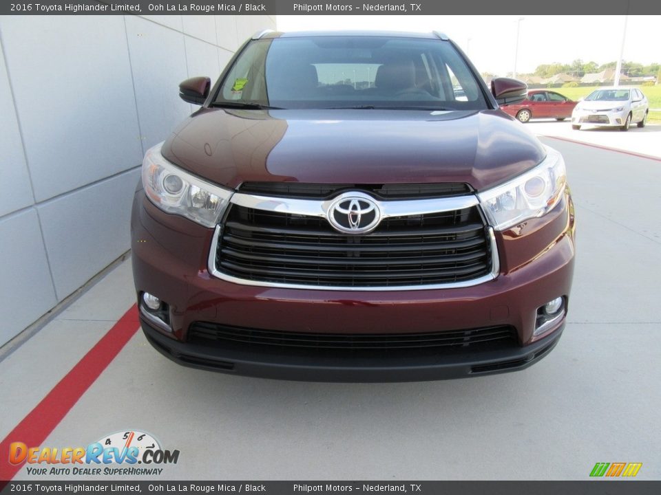 2016 Toyota Highlander Limited Ooh La La Rouge Mica / Black Photo #8