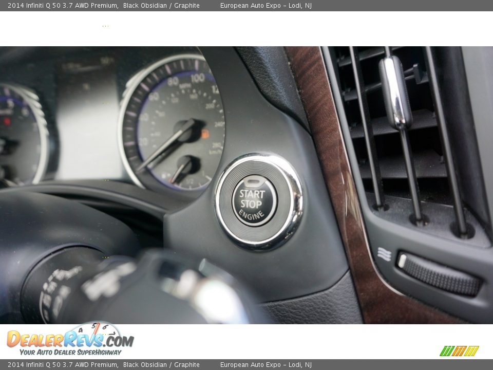 2014 Infiniti Q 50 3.7 AWD Premium Black Obsidian / Graphite Photo #21