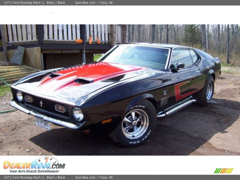 Black 1971 Ford Mustang Mach 1 Photo #1
