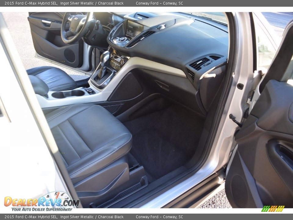 2015 Ford C-Max Hybrid SEL Ingot Silver Metallic / Charcoal Black Photo #19