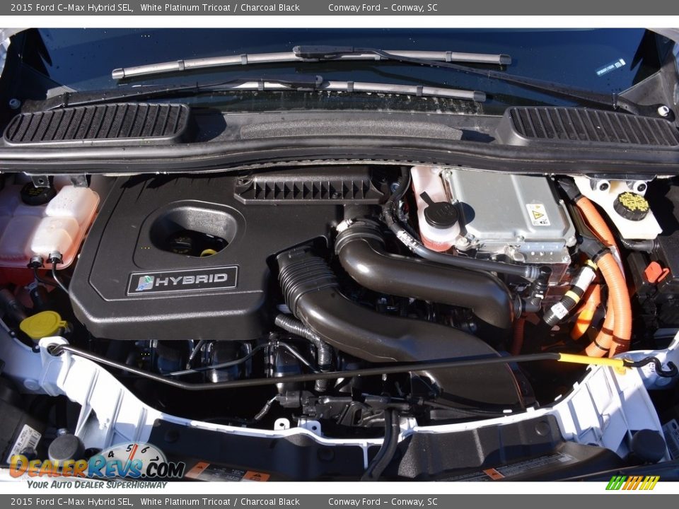 2015 Ford C-Max Hybrid SEL White Platinum Tricoat / Charcoal Black Photo #15