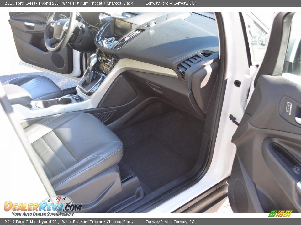 2015 Ford C-Max Hybrid SEL White Platinum Tricoat / Charcoal Black Photo #19
