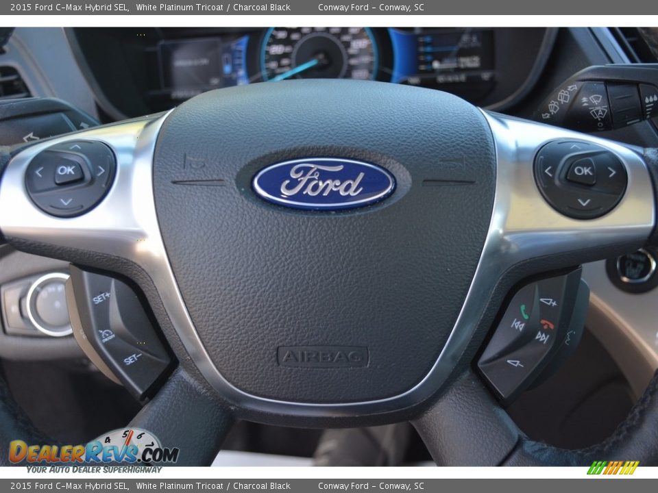 2015 Ford C-Max Hybrid SEL White Platinum Tricoat / Charcoal Black Photo #28