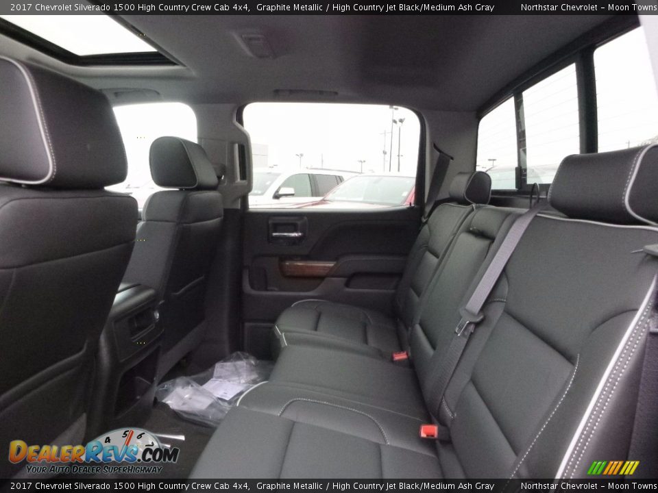 Rear Seat of 2017 Chevrolet Silverado 1500 High Country Crew Cab 4x4 Photo #11
