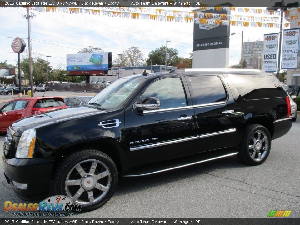 2013 Cadillac Escalade ESV Luxury AWD Black Raven / Ebony Photo #3