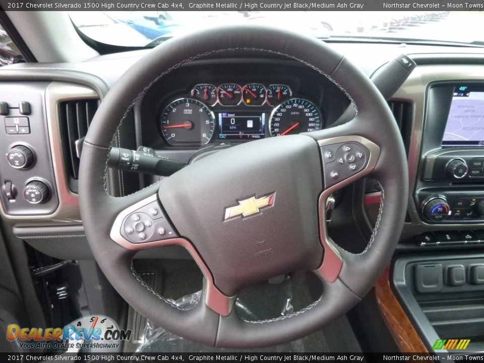 2017 Chevrolet Silverado 1500 High Country Crew Cab 4x4 Steering Wheel Photo #16