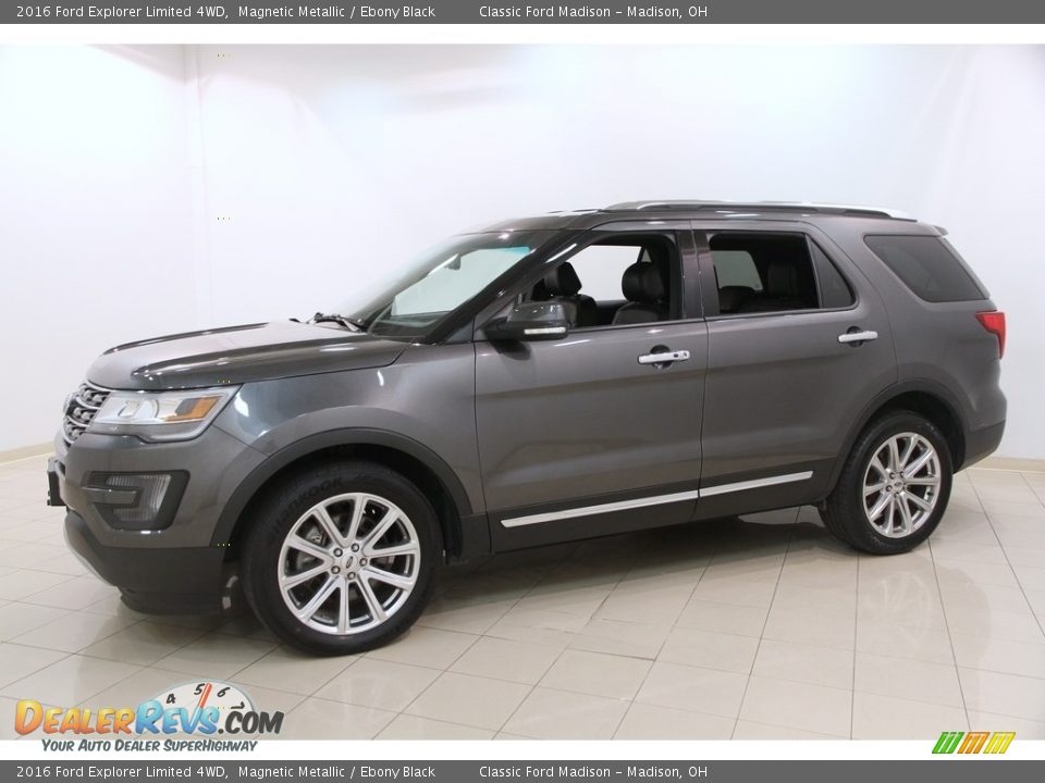 2016 Ford Explorer Limited 4WD Magnetic Metallic / Ebony Black Photo #3