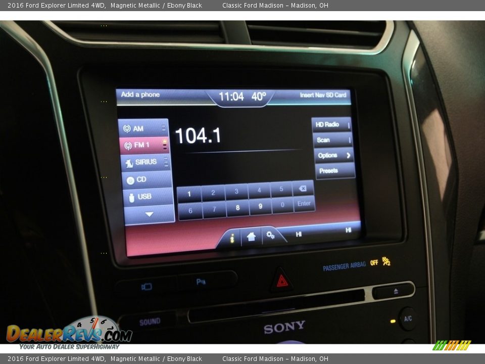 2016 Ford Explorer Limited 4WD Magnetic Metallic / Ebony Black Photo #12