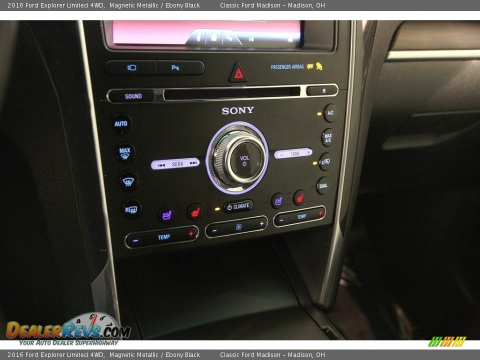 2016 Ford Explorer Limited 4WD Magnetic Metallic / Ebony Black Photo #13