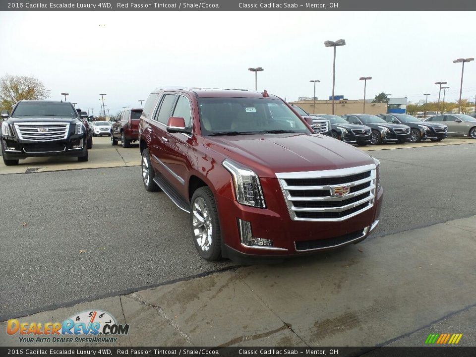 2016 Cadillac Escalade Luxury 4WD Red Passion Tintcoat / Shale/Cocoa Photo #1