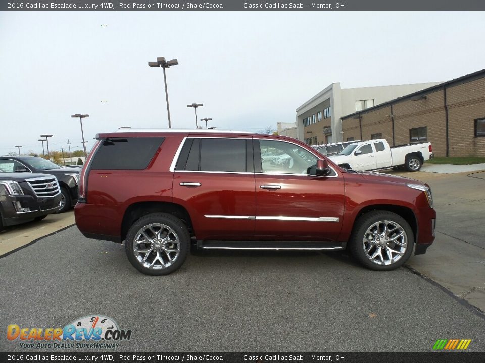 2016 Cadillac Escalade Luxury 4WD Red Passion Tintcoat / Shale/Cocoa Photo #2