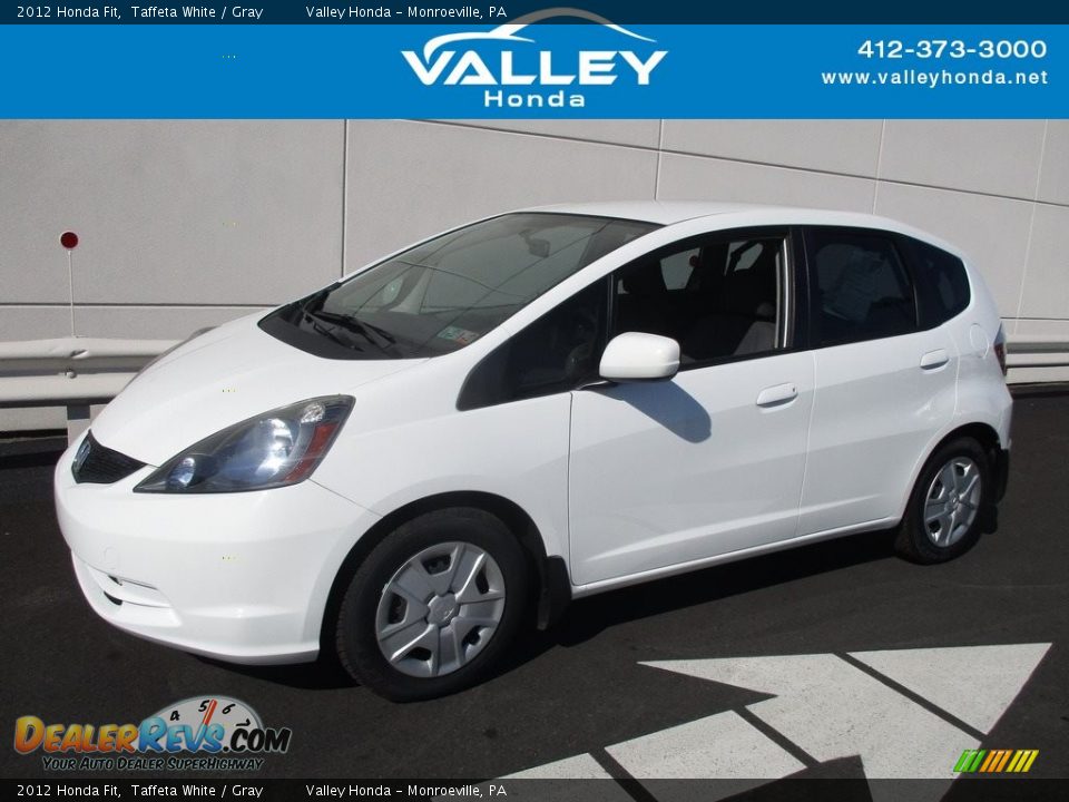 2012 Honda Fit Taffeta White / Gray Photo #1