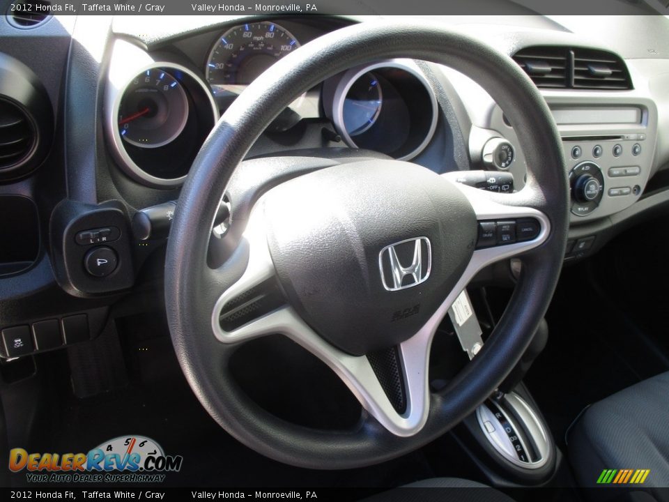 2012 Honda Fit Taffeta White / Gray Photo #13