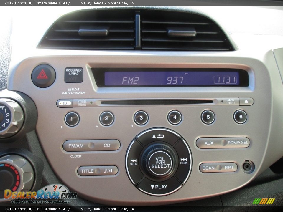 2012 Honda Fit Taffeta White / Gray Photo #15