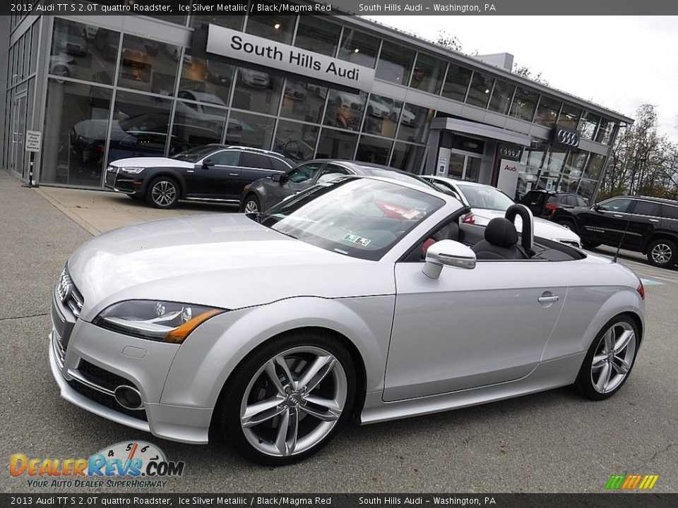2013 Audi TT S 2.0T quattro Roadster Ice Silver Metaliic / Black/Magma Red Photo #1