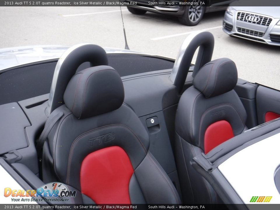 2013 Audi TT S 2.0T quattro Roadster Ice Silver Metaliic / Black/Magma Red Photo #6
