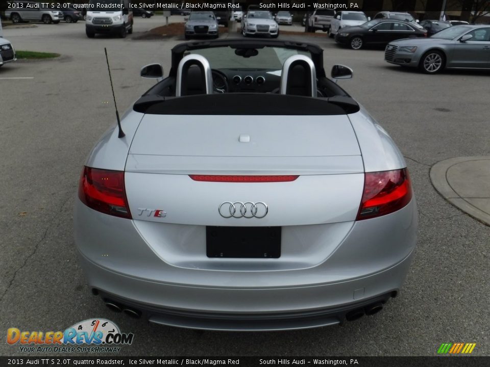 2013 Audi TT S 2.0T quattro Roadster Ice Silver Metaliic / Black/Magma Red Photo #7