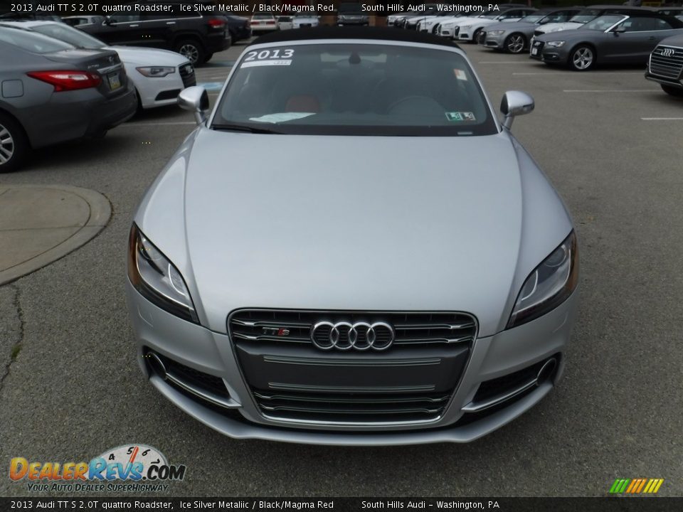 2013 Audi TT S 2.0T quattro Roadster Ice Silver Metaliic / Black/Magma Red Photo #10