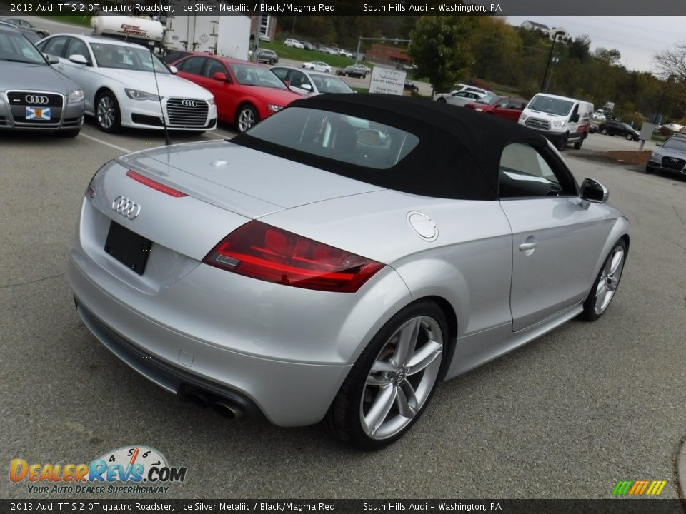 2013 Audi TT S 2.0T quattro Roadster Ice Silver Metaliic / Black/Magma Red Photo #17