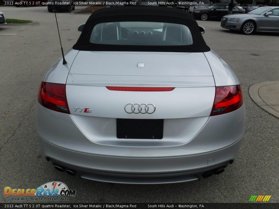 2013 Audi TT S 2.0T quattro Roadster Ice Silver Metaliic / Black/Magma Red Photo #18
